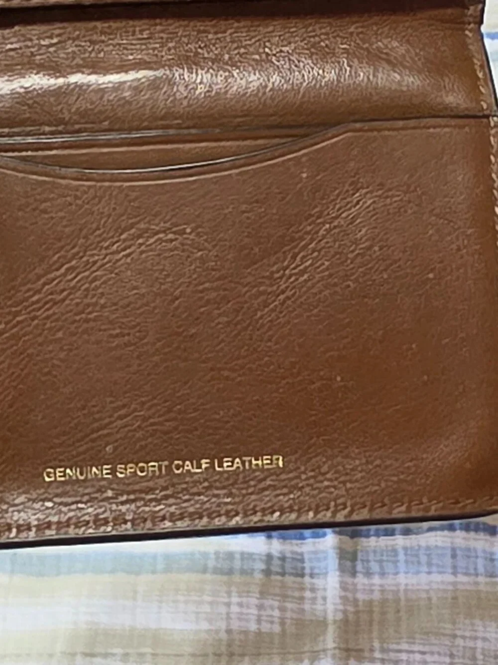 COACH 2244 Heritage Sport Calf Leather Bifold Card Case Wallet Brown Vintage Loo